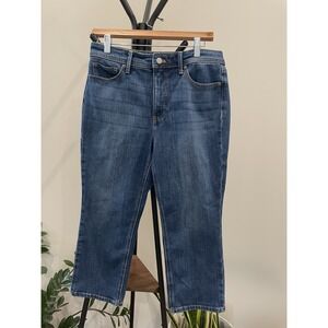 Talbots Demi Boot Crop Blue Jeans Size 8P Dark Wash EUC